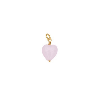 Pico Copenhagen French Heart Pendant i soft rose